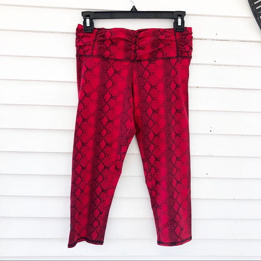 Flywheel Snake Print Red Capri Legging Large